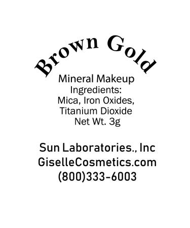Giselle Cosmetics Organic Brown Gold Loose Powder Mineral Eyeshadow 3g - Buy Online on GoSupps.com