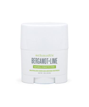Schmidt's Bergamot and Lime Natural Deodorant Stick Travel Size 0.7 ounces  19.8 grams