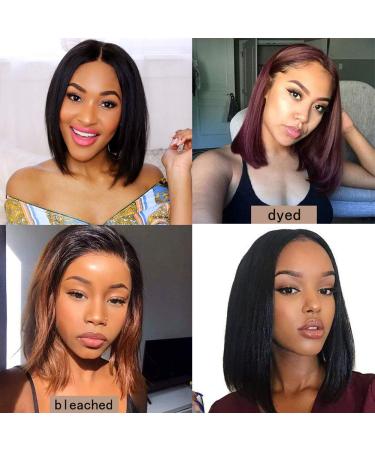 Paneway U Part Wig - 12 Straight Bob Human Hair for Black Women | Brazilian Remy Clip-in Extensions - Buy Online on GoSupps.com