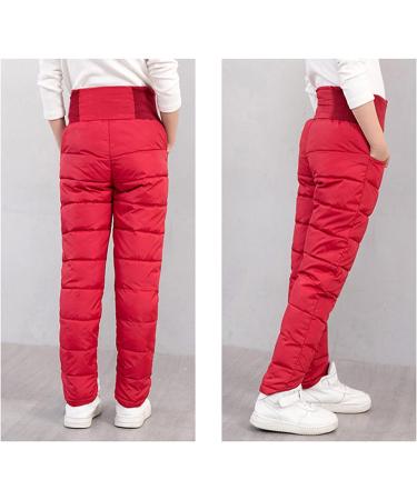Kids Winter Snow Pants Ski Bib - Red, 3-4T | Windproof & Warm Activewear for Boys and Girls - Buy Online on GoSupps.com