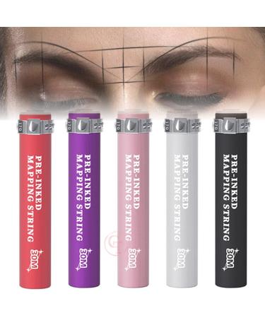 Bouteilles de 30 m (98 pieds) - Fil de cartographie pr -encr de 30 m pour le positionnement et le maquillage permanent des sourcils et des l vres (Rouge)