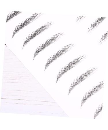 DRESSOOS 4 Sheets Pairs Eyebrow Sticker Hair-like Simulation Artificial Eyebrow Patch Black - Buy Online on GoSupps.com