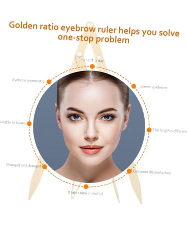 MAGICLULU 1pc Second Generation Scale Metal Eyebrow Shaping Stencil Eyebrow Positioning Ruler Balance 25x5x0.6cm Golden - Buy Online on GoSupps.com