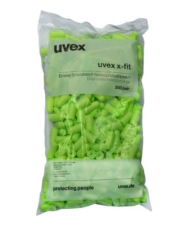 uvex earplugs x-fit Lime refill bag with 200 pairs