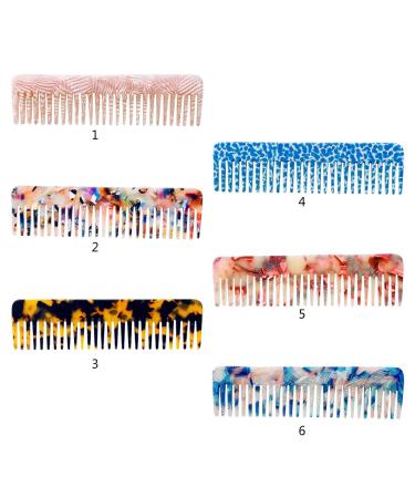 Korean Acetate Antistatic Massage Hair Comb - Large Tooth Hairbrush with Turtle Shell Print - Fantasy Blue Color - Hairdresser Brush Kamm Set - International Shipping Available - Buy Online on GoSupps.com