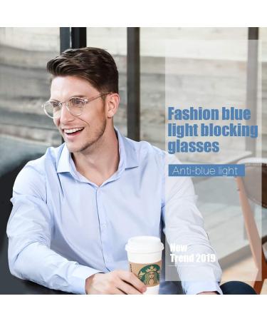 Cyxus Blue Light Filter Glasses for Men & Women - Fashion Round Anti-UV 400 Retro Frames for Computer & Gaming - Model 8065 Clear - Buy Online on GoSupps.com