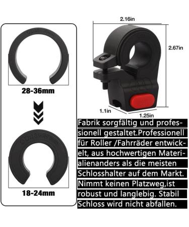 E Roller Lock - 4-Digit Bicycle Cable Lock for Xiaomi M365/PRO2/Max/ES/GXL Scooter & More | 1.2m Anti-Theft Solution with 12mm Steel Cable - Buy Online on GoSupps.com