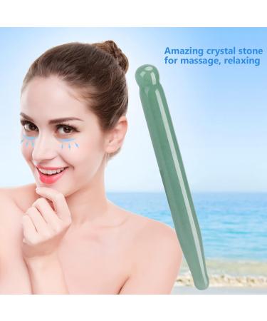 Crystal Gua Sha Massage Stick - Premium Green Massage Stone for Relaxation & Health Benefits - Buy Online on GoSupps.com
