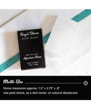 100% Natural Alum Block | Soothing Aftershave Stone for Razor Burn Relief & Cut Healing | 3.5 oz | Made in France - Buy Online on GoSupps.com