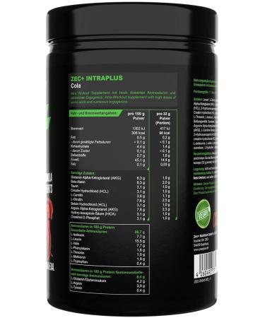 ZEC+ Nutrition Intraplus Workout Drink - Cola 620g | High-Dose EAAs & BCAAs for Fitness & Bodybuilding - International Shipping Available! - Buy Online on GoSupps.com