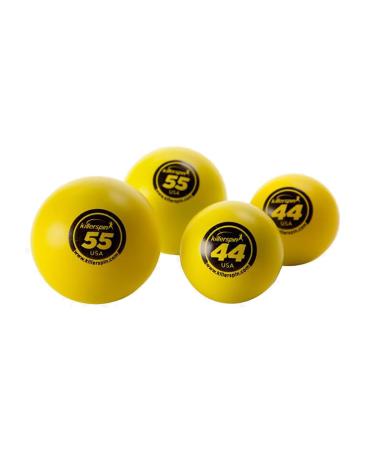 Killerspin Set of 2 Oversized 44 mm & 2 Extra Large 55 mm Table Tennis Balls Yellow