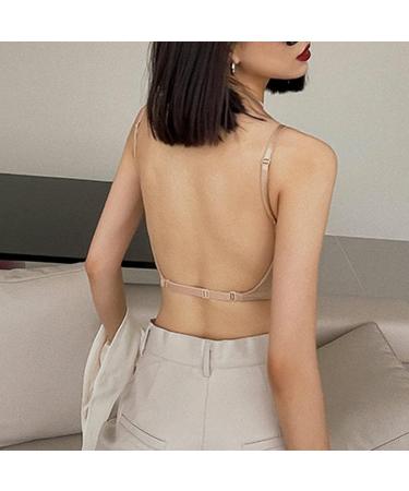 2024 AI Women's Low Back Iron Bra - U-Shape Back-Free Changeable Carriers | Beige Sports Bras Pack of M - Buy Online on GoSupps.com