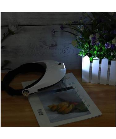 Headband Magnifier Head MountLighted Magnifying Glasses LED Light Hands Free Headband Illuminated Magnifier Visor -1X to 3.5X Zoom Headset Head Mounted Magnifying Glasses with Lights for Jewelry - Buy Online on GoSupps.com