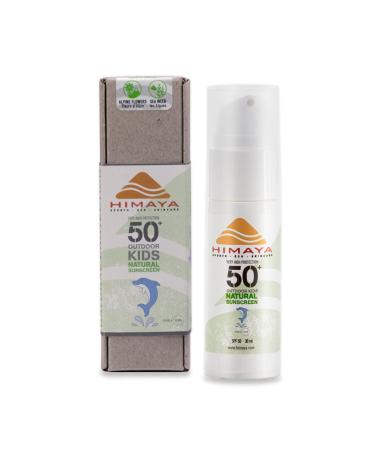 Himaya organic sun protection (Kids SPF50+ 30ml) | Waterproof sweat festival |Refillable |Sport sunscreen with not nano zinc |Natural ingredients Riffproof UVA/B protection |Environmentally friendly - Buy Online on GoSupps.com