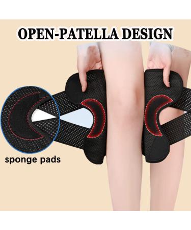 Anampion Kniebandage | Adjustable Knee Protectors with Patella Opening | Velcro Fastener | For Men & Women | Relief for Swollen ACL Tendons | Black XXL - Buy Online on GoSupps.com