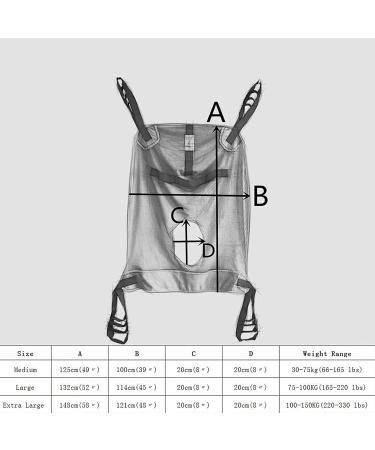 Toileting Patient Lift Sling Transfer Belt Full Body Patient Lift Sling with Four Point Support Full Body Sling for Transfer from Bed to Wheelchair Recliner Maximum Load Bearing 510 LbsV M - Buy Online on GoSupps.com