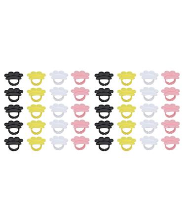 Ensemble de palettes d'anneaux de vernis ongles 40 pi ces support de plateau de vernis gel portable outil de m lange de salon pour artistes d'ongles domicile plastique