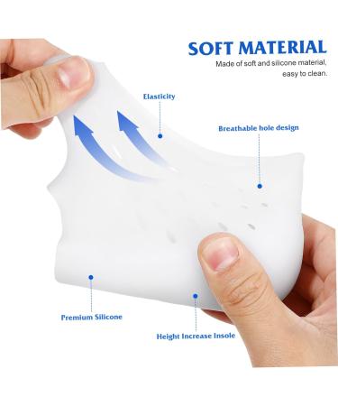 Silicone Shoe Pads Gel Height Extenders - Invisible Heel Lift Insoles for Men & Women - Size 8 - Increase Height Comfortably - Buy Online on GoSupps.com
