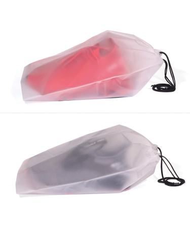 Set of 12 Portable Translucent Shoe Bags for Travel - Clear Storage Organizer with Drawstring for Men and Women - Buy Online on GoSupps.com