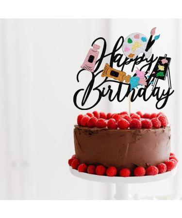 LVEUD Happy Birthday Cake Topper Painting Theme Artist Happy Birthday Cake Topper Drawing Board Happy Birthday Cake Topper - Buy Online on GoSupps.com