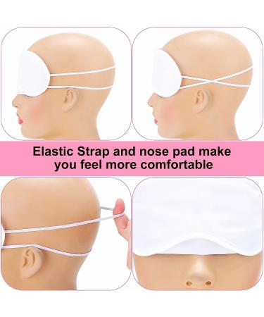 10-Piece White Eye Sleep Sublimation Coverings with 8 Fabric Marker Pens | Soft Blindfold for Sleeping, Travel & Games - Buy Online on GoSupps.com