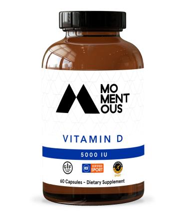 Momentous Vitamin D Supplement Capsules 60 Servings - Buy Online on GoSupps.com