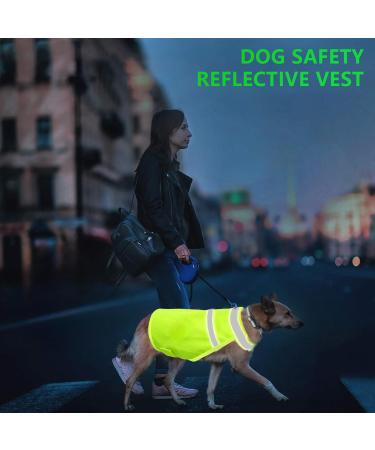 LOOPES Hi-Vis Dog Coat 2Pcs Dog Training Vest With Reflective Dog Collar Safety Reactive Dog Warning Jacket Vest From Cars&Hunting Accidents Nervous Dog Harness for Outdoor Activity Day&Night(L) - Buy Online on GoSupps.com