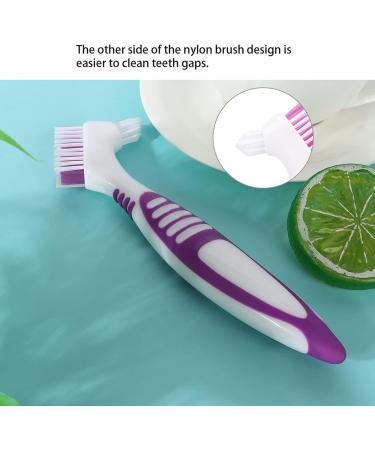 Premium 2-Piece Denture Brush Set for Travel - Ideal Denture Toothbrush for Home & On-the-Go - Buy Online on GoSupps.com