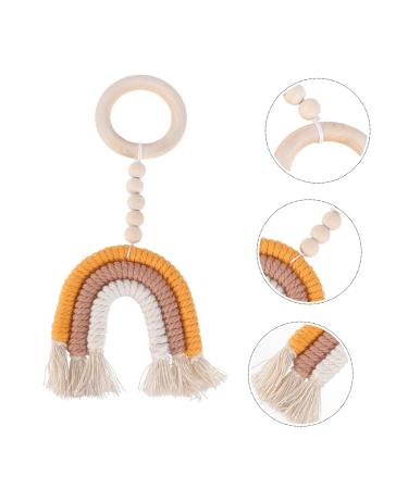 MERRYHAPY Mini Wreath Teether - Infant Molar Soothing Ring for Teething - Bead Garland Teeth Grinding Tool - Wood Household Props - Buy Online on GoSupps.com