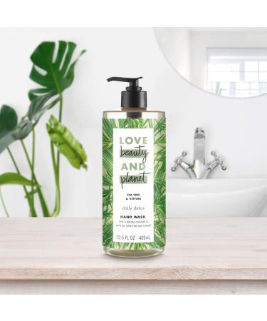 Love Beauty & Planet Daily Detox Hand Soap - Tea Tree Oil & Vetiver 13.5 oz - Buy Online on GoSupps.com