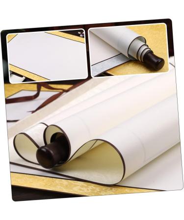 SEWOART Blank Rice Paper Scroll Calligraphy Rice Paper Water Writing Cloth Chinese Painting Couplet Paper Yellow 1.5X40X117CM - Buy Online on GoSupps.com