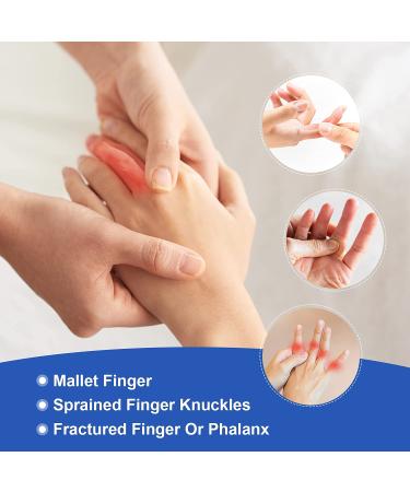 Promifun Finger Braces - Trigger Finger Splints with Gel Finger Cots for Support and Pain Relief - Mallet Finger Straighteners - Blue - Buy Online on GoSupps.com