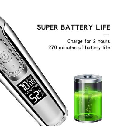 Professional Hair Clipper - USB Rechargeable LED LCD Beard Trimmer for Men | Adjustable Speed Hairstyle Pusher - Buy Online on GoSupps.com