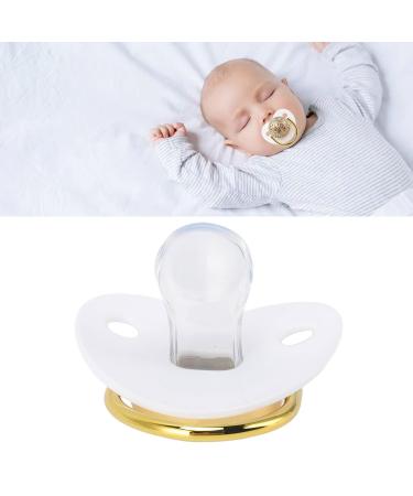 Premium Soft Silicone Baby Pacifier for 6-18 Months | Antistatic & Bling Design | Includes Baby Pacifier Clip (White) - Buy Online on GoSupps.com