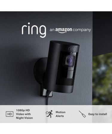 Ring Outdoor Camera Elite (Stick Up Cam) | HD outdoor Security Camera 1080p Video Two-Way Talk Wifi Works with Alexa | alternative to CCTV system | 30-day free trial of Ring Protect Black Stick Up Cam Elite