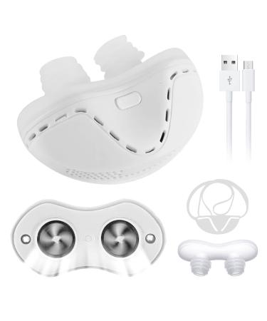 Anti Snoring Devices Mini Anti Snoring Sleep Aid Effect Stop Snoring Solution Double Eddy Current Nasal Dilators for Men Women-White