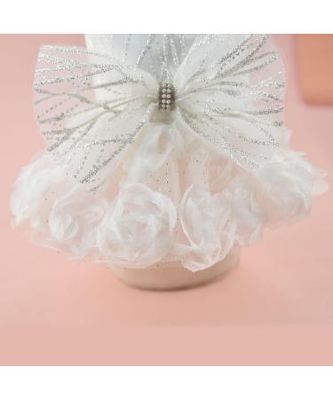 Fladorepet Luxury Dog Wedding Dress - White Rose Tutu for Small Dogs | XL Formal Party & Bridal Costume - Buy Online on GoSupps.com