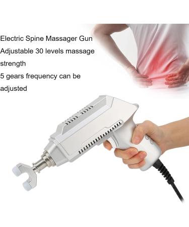 Electrical Spinal Massage Device | 6 Massage Heads 30 Adjustable Stages | Chiropractic Adjustment Tool for Body Relaxation (Silver) - EU - Buy Online on GoSupps.com