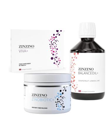 ZinZino ZinZino Serenity Kit - BalanceOil+ Grapefruit Lemon-Lime 300ml ZinoBiotic+ & Viva+ - Premium Balanced Kit