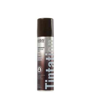 Kiss Root Cover Up Gary Concealer Spray Tintation Temporary Hair Color Spray Root Touch Up Spray Hair Dye 2.82 oz. (Darkest Brown) TCS2 - Darkest Brown