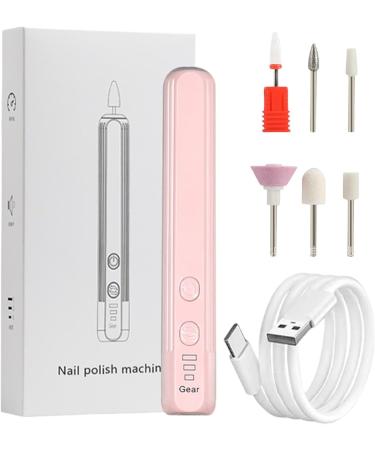 Electric Nail Drill Kit - Electric Manicure Pedicure Nail File Drill Kit - Compact Portable Design Electric Filer Hand Foot Care Tool for Nail Grind Sakura Pink English Version  - Buy Online on GoSupps.com