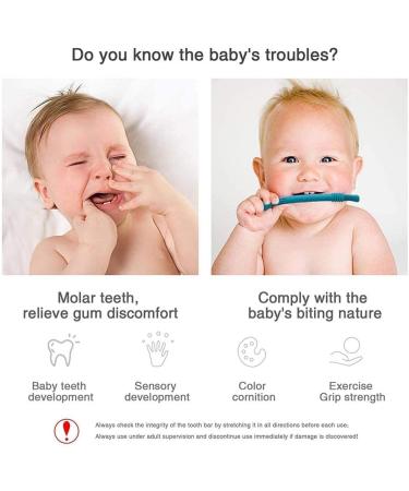 4 High Bite Ring Tubes & Sensory Cubes for Teething Babies | Safe & Soft Textures for Infants | Molar Rods for 0+ Months - Buy Online on GoSupps.com