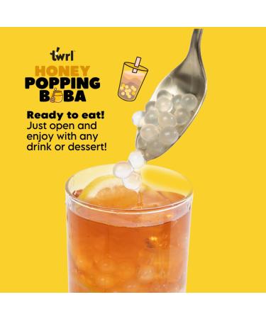 Twrl Honey Popping Pearls for Bubble Tea | Cafe-Style Bursting Juice-Filled Toppings | Plant-Based Gluten-Free 6 Servings - Buy Online on GoSupps.com