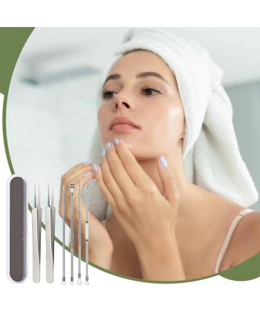 ZAMXHUG Blackhead Remover 6 Pieces Pimple Crusher Blackhead Removal Tools Blackhead Removal Blackhead Removal Zit Ingrown Pimples Suitable for Men and Women Stainless Steel - Buy Online on GoSupps.com
