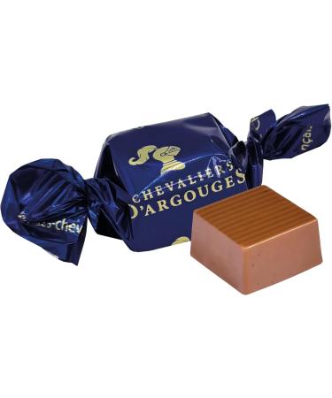 CHEVALIERS D'ARGOUGES French Master Chocolatiers - Melting hazelnut bites milk chocolate 33% in papillotes - Box 6 June 1944 - Souvenir of the landing - 100g - Buy Online on GoSupps.com