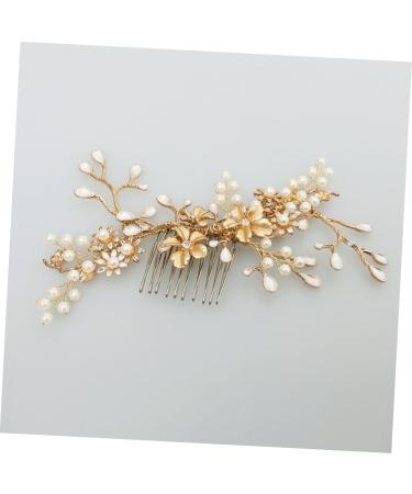 DOITOOL Flower Hairpin Comb Hair Clip Hair Pin Hair Barrettes Hairpin Comb Pearl Bride Hair Comb Flower Hair Clip Comb - Buy Online on GoSupps.com