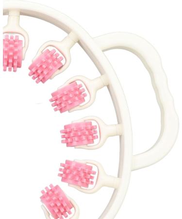 AONYAYBM Round Pink Massage Scooter for Legs | Portable Multi-Purpose Muscle Roller | Innovative Leg Massage Device for Sports & Relief - Buy Online on GoSupps.com