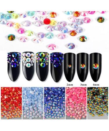 3000pcs Black AB Rhinestone Flatback Gems for Crafts and DIY - Aquamarine Black - Buy Online on GoSupps.com