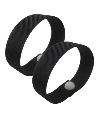 Bracelet for movement disease elastic acupressure tape waterproof to push against nausea dizziness fear (couple) black (black size S 15.2 cm) black small 6 in.