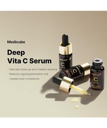 Medicube Deep Vita C Serum - Reduce Hyperpigmentation and Enhance Skin Radiance with 13.5% Pure Vitamin C - Buy Online on GoSupps.com